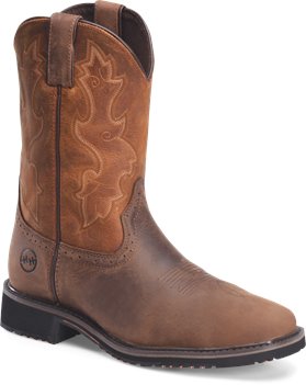 Brown Butterscotch Double H Boot 11 Inch Wide Square Comp Toe Roper